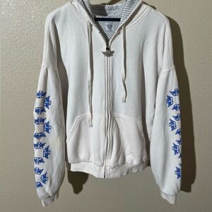 Boys Lie White and Blue Hoodie Sweater